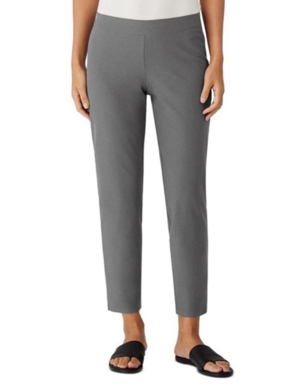 Eileen Fisher - Stretch Crepe Slim Ankle Pant